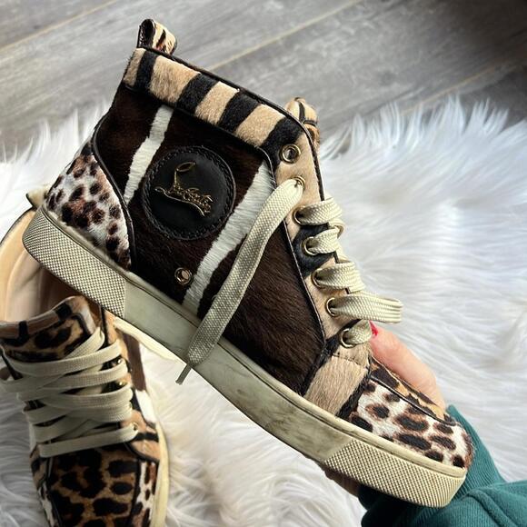 Christian Louboutin Rantus Orlato Leather Sneaker leopard - Picture 4 of 9